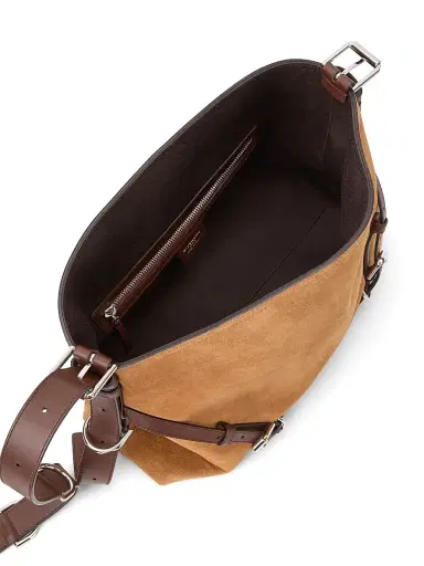 Givenchy Women's Medium Voyou Shoulder Bag in Suede and Leather | Thumbnail 5 Givenchy Women's Medium Voyou Shoulder Bag in Suede and Leather | Thumbnail 5