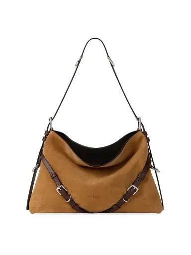 Givenchy Women's Medium Voyou Shoulder Bag in Suede and Leather | Thumbnail 1 Givenchy Women's Medium Voyou Shoulder Bag in Suede and Leather | Thumbnail 1