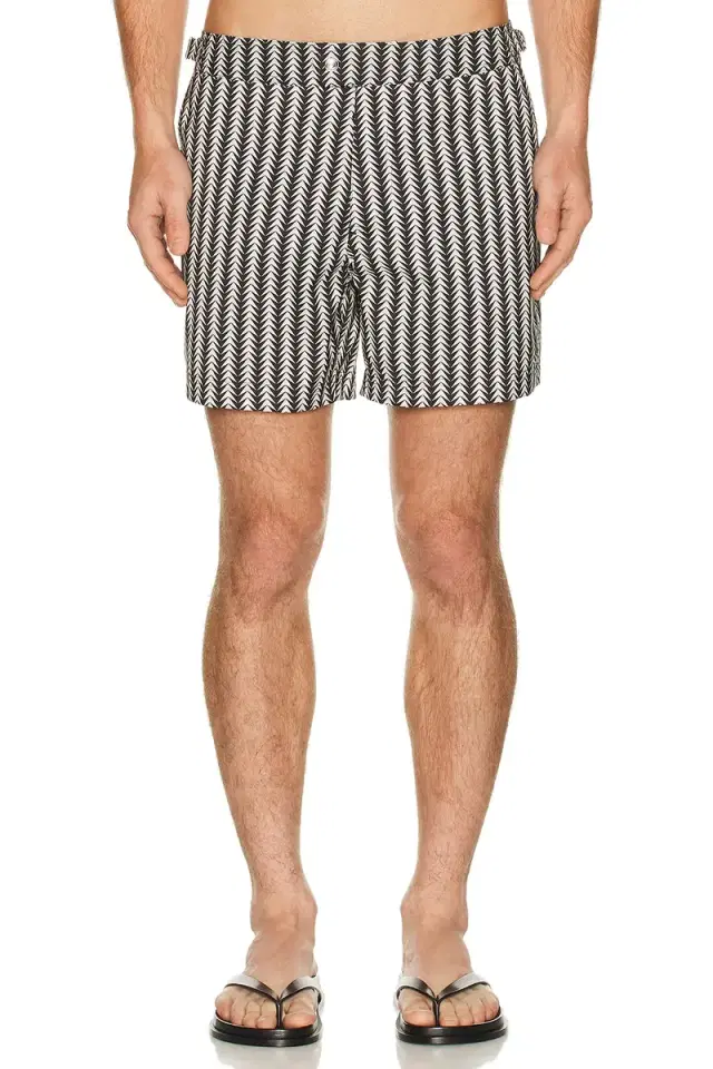 TOM FORD Geometric Print Micro Compact Poplin Swim Short