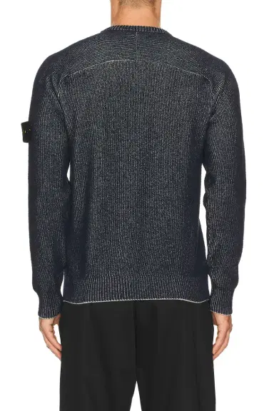 Stone Island Crew Neck Rib Cotton Jumper | Thumbnail 3 Stone Island Crew Neck Rib Cotton Jumper | Thumbnail 3