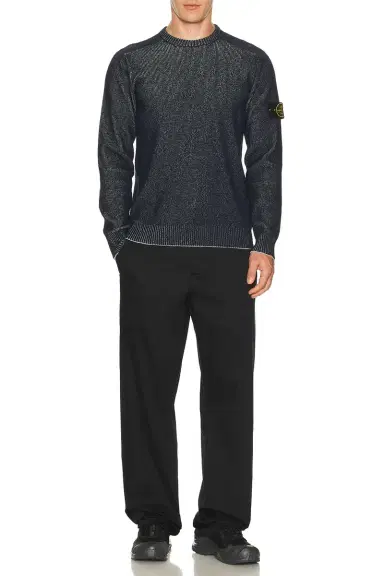 Stone Island Crew Neck Rib Cotton Jumper | Thumbnail 4 Stone Island Crew Neck Rib Cotton Jumper | Thumbnail 4