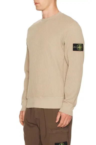 Stone Island Waffle Crew Neck Sweatshirt | Thumbnail 2