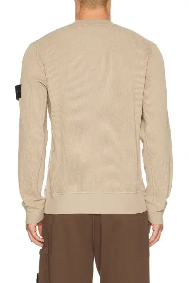 Stone Island Waffle Crew Neck Sweatshirt | Thumbnail 3
