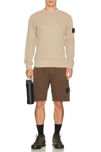 Stone Island Waffle Crew Neck Sweatshirt | Thumbnail 4