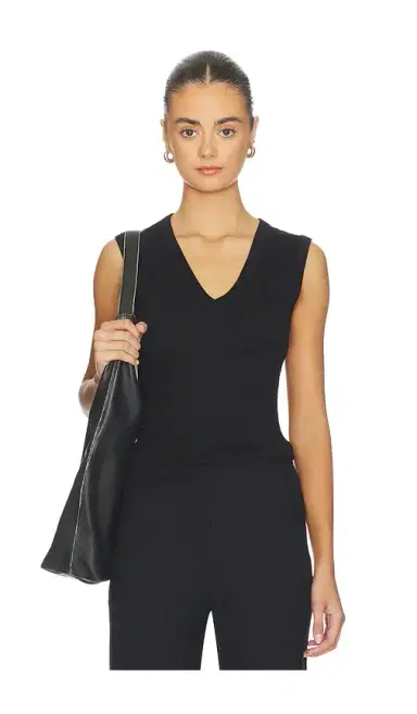 ENZA COSTA New Classic Sleeveless V | Thumbnail 1 ENZA COSTA New Classic Sleeveless V | Thumbnail 1