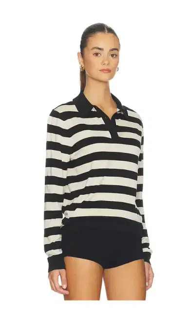 ENZA COSTA Stripe Silk Knit Polo | Thumbnail 2 ENZA COSTA Stripe Silk Knit Polo | Thumbnail 2