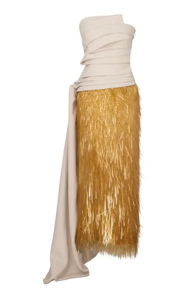 Chorus Exclusive Avery Embellished Wrapped Midi Dress