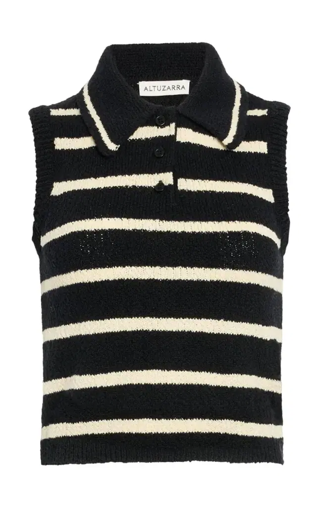 Altuzarra Elmer Striped Cotton-Blend Top