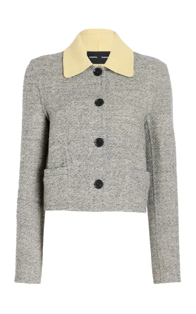 Gaelle Cropped Wool-Blend Jacket