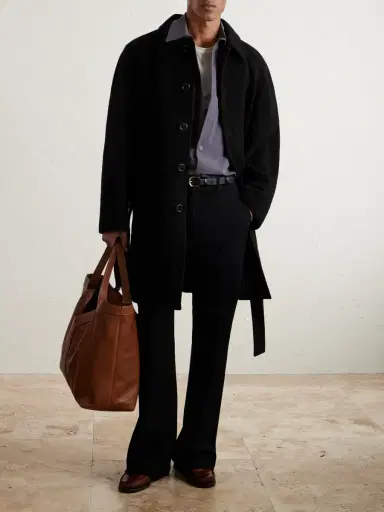 Amomento Belted Wool-Blend Coat - Men | Thumbnail 2