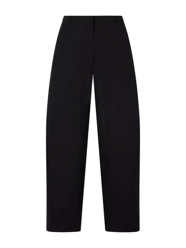 Wool Barrel-leg Pants