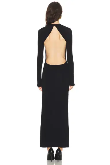 Saint Laurent Long Sleeve Maxi Dress | Thumbnail 3