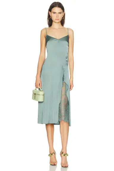 Acne Studios Docketta Satin Dress | Thumbnail 1 Acne Studios Docketta Satin Dress | Thumbnail 1