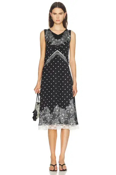 Marc Jacobs Trompe L'oeil Slip Midi Dress | Thumbnail 1 Marc Jacobs Trompe L'oeil Slip Midi Dress | Thumbnail 1