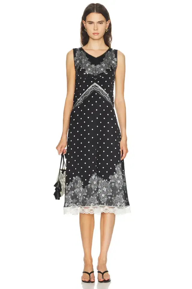 Trompe L'oeil Slip Midi Dress