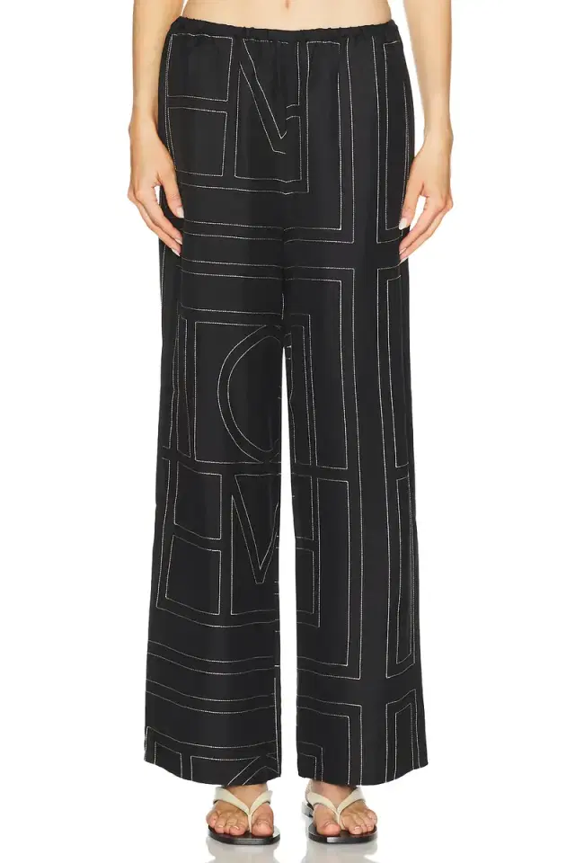 Monogram Silk PJ Bottom