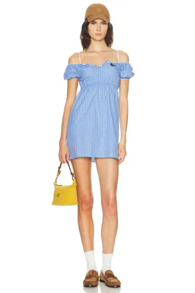 Miu Miu Check Mini Dress | Thumbnail 4 Miu Miu Check Mini Dress | Thumbnail 4