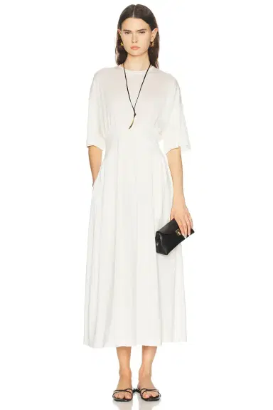 TOTEME Cotton Silk Tee Dress | Thumbnail 1 TOTEME Cotton Silk Tee Dress | Thumbnail 1