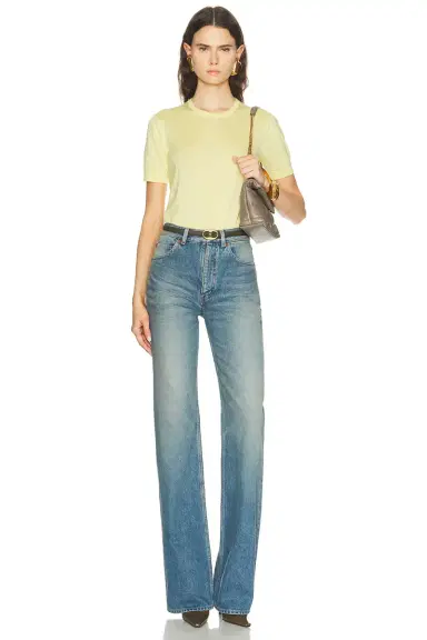 Saint Laurent Short Sleeve Pullover Sweater | Thumbnail 4