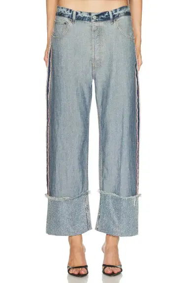 Acne Studios Pagga Orlan Blue Shimmy Wide Leg | Thumbnail 1