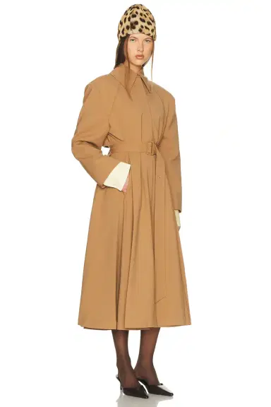 Helsa Wool Blend Midi Trench | Thumbnail 4 Helsa Wool Blend Midi Trench | Thumbnail 4