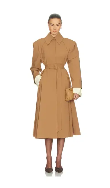 Helsa Wool Blend Midi Trench | Thumbnail 1 Helsa Wool Blend Midi Trench | Thumbnail 1