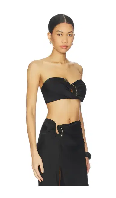 Bardot Dylan Satin Bandeau Top | Thumbnail 2