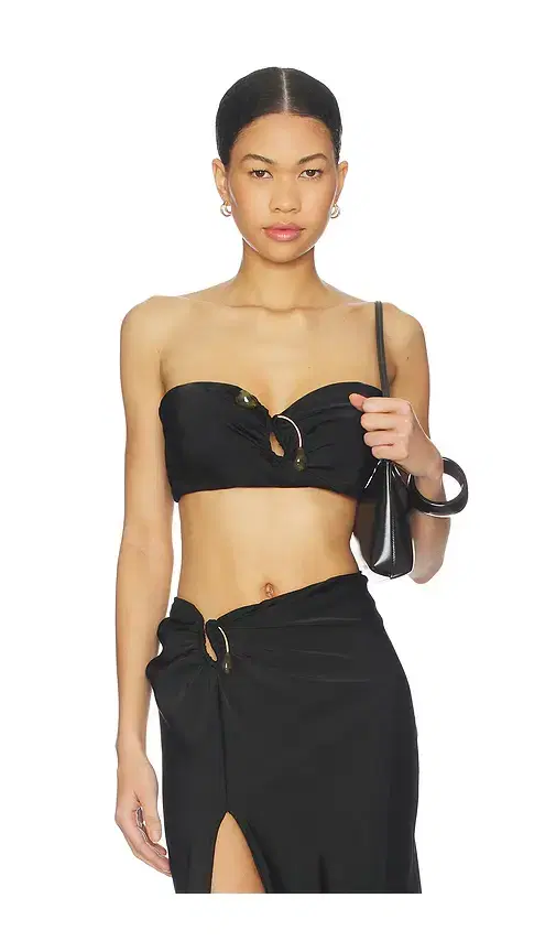 Dylan Satin Bandeau Top