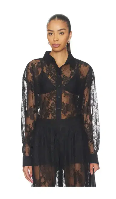 Bardot Aleida Oversized Lace Shirt | Thumbnail 1 Bardot Aleida Oversized Lace Shirt | Thumbnail 1