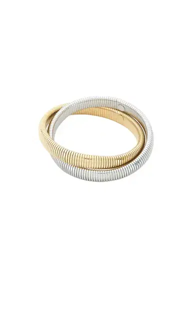 Luv AJ The Two Tone Flex Snake Chain Bracelet | Thumbnail 1 Luv AJ The Two Tone Flex Snake Chain Bracelet | Thumbnail 1