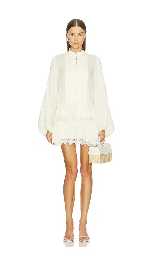 Antonia Lace Trim Mini Dress