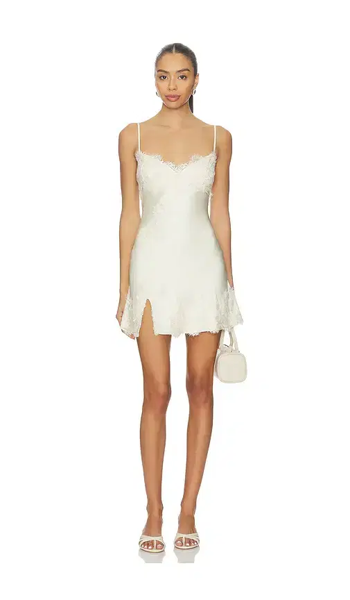 Alerie Lace Satin Mini Dress