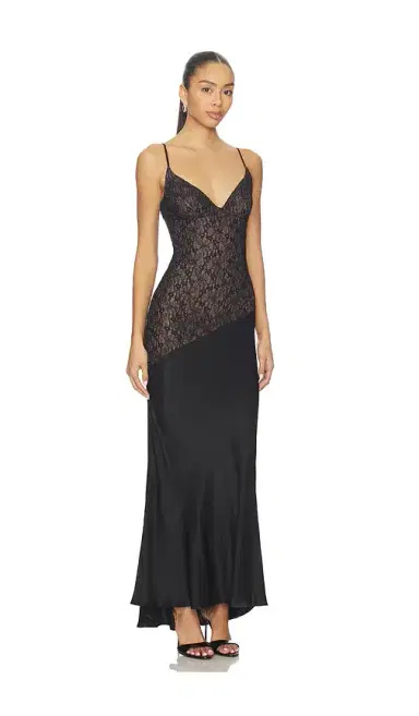 Bardot Aralia Lace Satin Maxi Dress | Thumbnail 2 Bardot Aralia Lace Satin Maxi Dress | Thumbnail 2