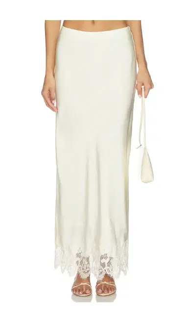 Bardot Elisan Lace Satin Midi Skirt | Thumbnail 1 Bardot Elisan Lace Satin Midi Skirt | Thumbnail 1