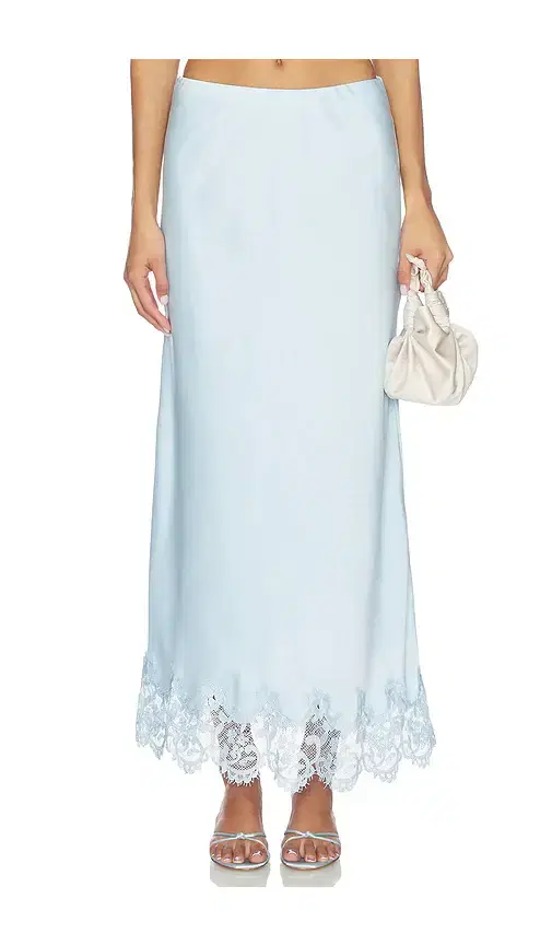 Bardot x REVOLVE Elisan Lace Satin Midi Skirt