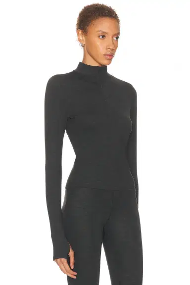 Splits59 Stevie Active Rib Half Zip Waist Length Top | Thumbnail 4 Splits59 Stevie Active Rib Half Zip Waist Length Top | Thumbnail 4