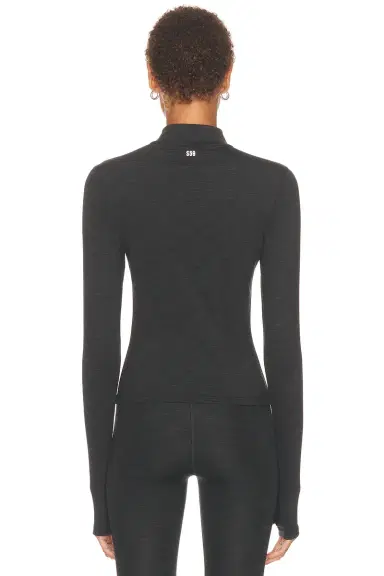 Splits59 Stevie Active Rib Half Zip Waist Length Top | Thumbnail 5 Splits59 Stevie Active Rib Half Zip Waist Length Top | Thumbnail 5