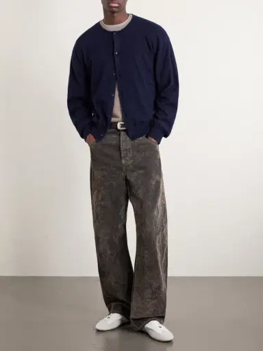 Auralee Brushed Cashmere and Cotton-Blend Cardigan - Men | Thumbnail 2 Auralee Brushed Cashmere and Cotton-Blend Cardigan - Men | Thumbnail 2