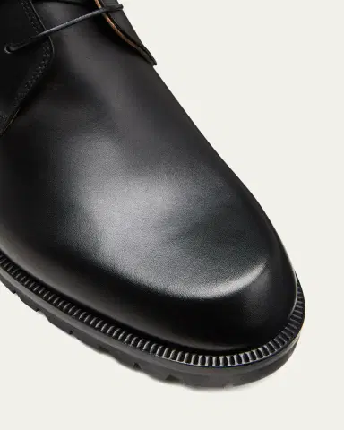 Christian Louboutin Men's Trapman Red Sole Leather Combat Boots | Thumbnail 5