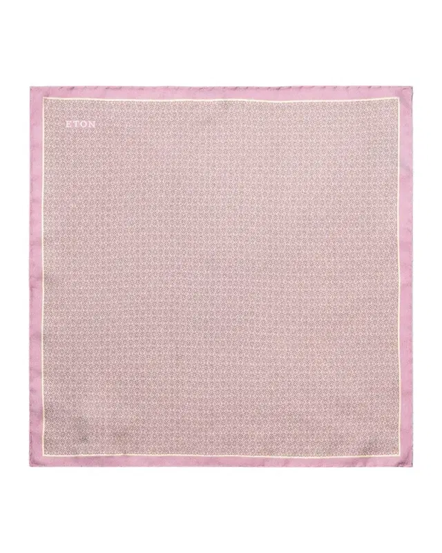 Eton Men 's Geometric Silk Pocket Square