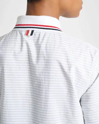 Thom Browne Striped Poplin Short-Sleeve Mini Polo Shirtdress | Thumbnail 5