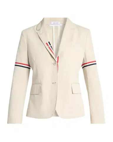 Thom Browne Grosgrain Arm-Band Single-Breasted Cotton Sport Coat | Thumbnail 1 Thom Browne Grosgrain Arm-Band Single-Breasted Cotton Sport Coat | Thumbnail 1