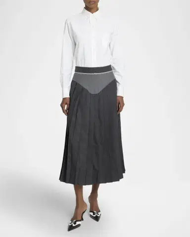 Thom Browne Bikini Pleated Midi Skirt | Thumbnail 2 Thom Browne Bikini Pleated Midi Skirt | Thumbnail 2