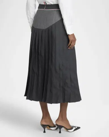 Thom Browne Bikini Pleated Midi Skirt | Thumbnail 3 Thom Browne Bikini Pleated Midi Skirt | Thumbnail 3