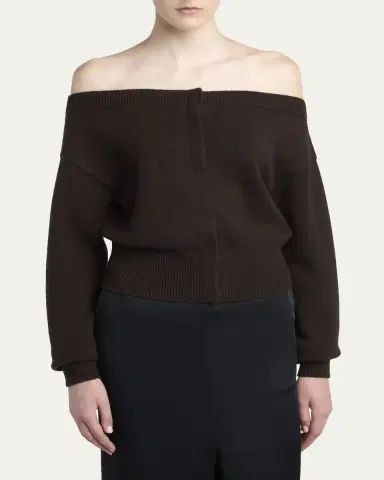 Tom Ford Cashmere Off-The-Shoulder Cardigan | Thumbnail 4 Tom Ford Cashmere Off-The-Shoulder Cardigan | Thumbnail 4