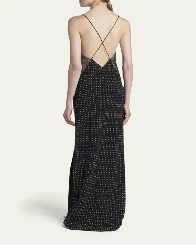 Tom Ford Polka Dot Silk Backless Maxi Slip Dress | Thumbnail 3 Tom Ford Polka Dot Silk Backless Maxi Slip Dress | Thumbnail 3