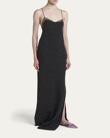 Tom Ford Polka Dot Silk Backless Maxi Slip Dress | Thumbnail 4 Tom Ford Polka Dot Silk Backless Maxi Slip Dress | Thumbnail 4