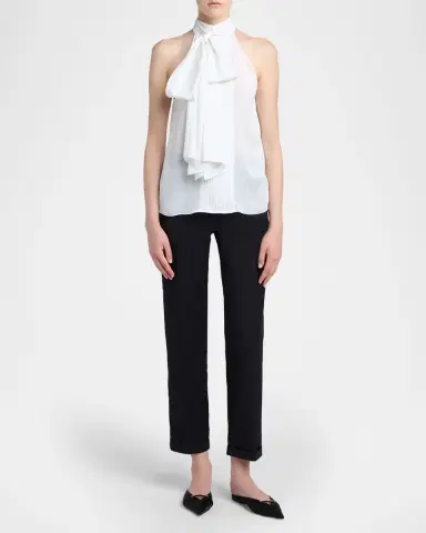 Tom Ford Cotton Viscose Slim-Leg Ankle Trousers | Thumbnail 2 Tom Ford Cotton Viscose Slim-Leg Ankle Trousers | Thumbnail 2