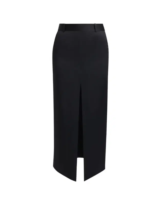 TOM FORD Tailored Crepe Envers Satin Slit Maxi Skirt