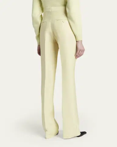 Tom Ford High-Rise Wool-Silk Straight-Leg Pants | Thumbnail 3